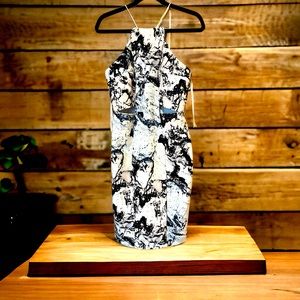 Kendall & Kylie Marbled Halter Dress with Cut outs -Size 10